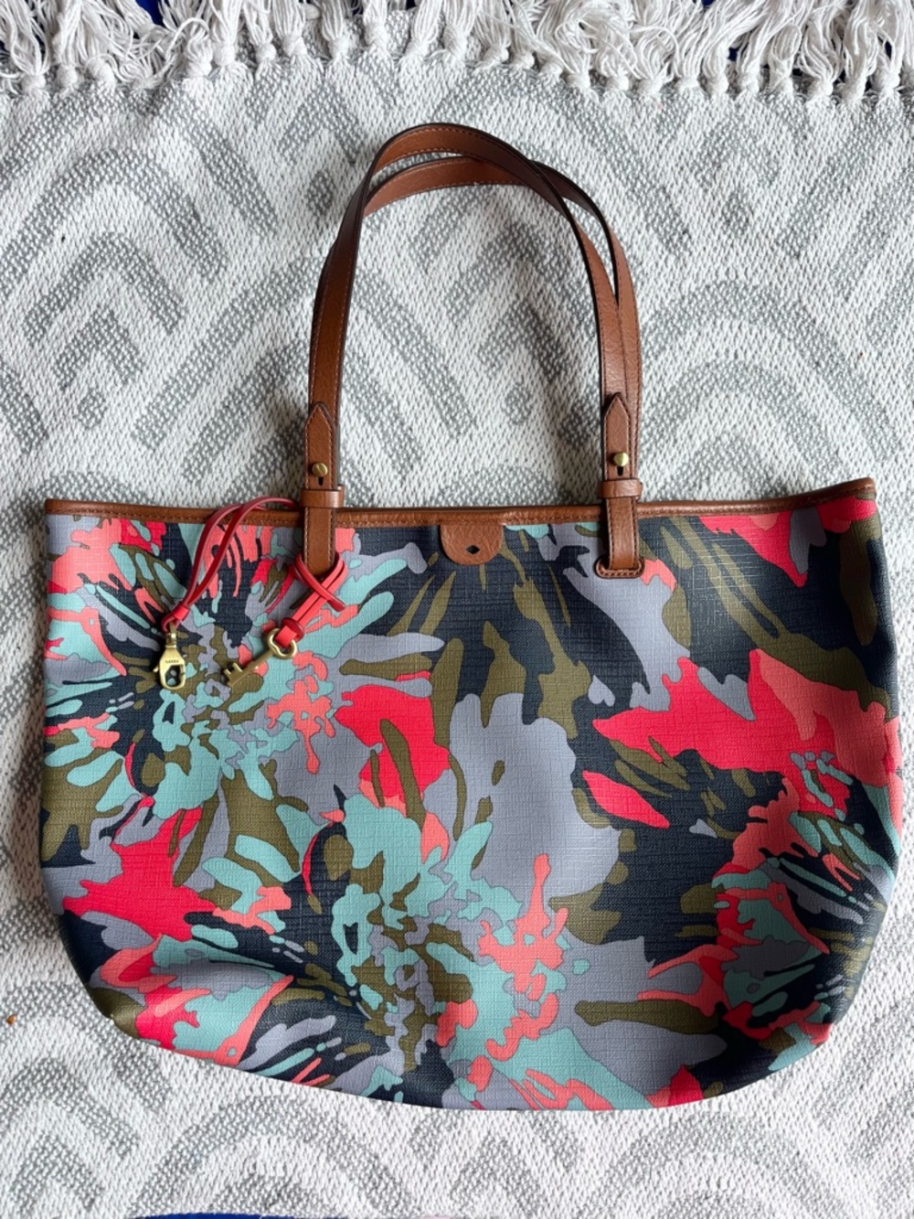 FOSSIL Rachel Large Tote Bag Multi-Floral